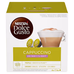 Nescafe Dolce Gusto Cappuccino Skinny&Unsweetened/Light Coffee Pods (Pack of 3, Total 48 Capsules) & Nescaf? Dolce Gusto Chococino Coffee Pods (Pack