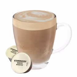 STARBUCKS White Mocha by NESCAF? Dolce Gusto, 72 Mocha Flavour with Espresso Roast Coffee Pods (6 packs), White Chocolate Notes