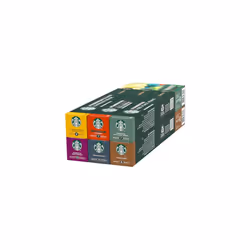 STARBUCKS Discovery Variety Pack by Nespresso, All Roast Types Coffee Capsules 6 x 10 (60 Capsules)
