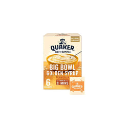 Quaker Oat So Simple Big Bowl Golden Syrup 6 x 49.6 g (Pack of 8)