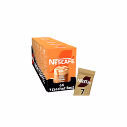 NESCAF? Sticky Toffee Pudding Latte 7 x 20g Sachets, 100% Responsibily Sourced Coffee (Pack of 6)