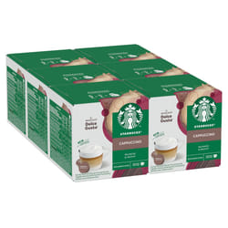 STARBUCKS Cappuccino by NESCAF? Dolce Gusto, 72 Cappuccino Coffee Pods (6 pack), Dark Roasted Espresso with Creamy Milk