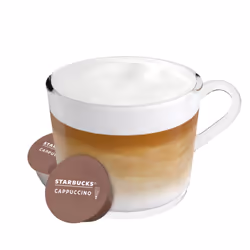 STARBUCKS Cappuccino by NESCAF? Dolce Gusto, 72 Cappuccino Coffee Pods (6 pack), Dark Roasted Espresso with Creamy Milk