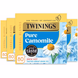 Twinings Pure Camomile, 320 Tea Bags (Multipack of 4 x 80 Bags)