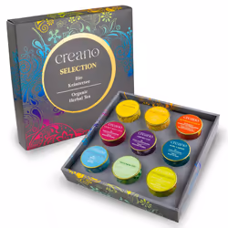Creano Organic Herbal Tea Gift Set "Loose Tea" ? 9 Different Types of Tea in Metal Tins ? 122 g ? Vegan & Gluten Free ? Novel ...