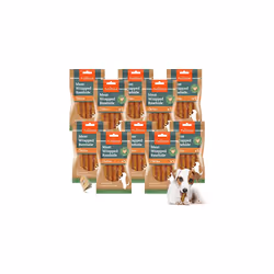 50pk Twist Rawhide Sticks Chicken Dog Treats | Chicken Wrapped Dog Chews Toy | Low Fat, High In Protein Chicken Twists for Do ...
