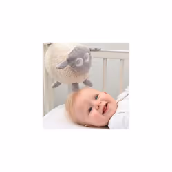 Sweet Dreamers, Ewan the Dream Sheep, Grey - Baby White/Pink Noise Machine and Sleep Aid with Night Light