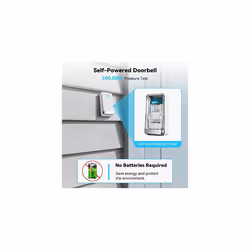 TECKNET Wireless Doorbell, Self-Powered Door Bell Wireless Cordless Plug in No Battery Required Waterproof Door Chime Kits at 1300ft Range with 60