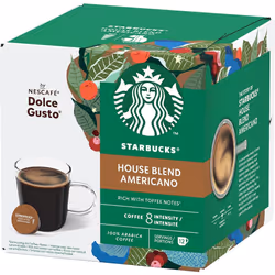 STARBUCKS Americano House Blend Medium Roast Coffee Pods by NESCAFÃ Dolce Gusto - 72 Coffee Americano Pods (6 packs)