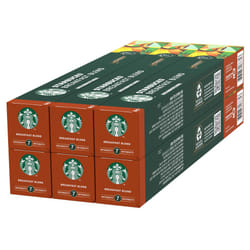 STARBUCKS Breakfast Blend by Nespresso, Medium Roast, Coffee Capsules 6 x 10 (60 Capsules)