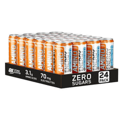 Optimum Nutrition Essential Amino Energy + Electrolytes, Ready To Drink Sugar Free EAA Energy Drink with Electrolytes and Caffeine, Workout Supplement
