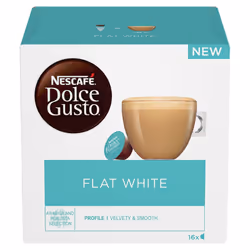 Nescafe Dolce Gusto Flat White Coffee Pods,16 Count (Pack of 3) & Nescafe Dolce Gusto Caf? Au Lait Decaffeinated Coffee Pods (Pack of 3, Total 48