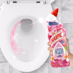 Harpic Active Fresh Toilet Cleaning Gel, Pink Blossom, Pack 12 x 750 ml, Infused with Essential Oils, Kills 99.9% of Bacteria, Toilet Cleaner