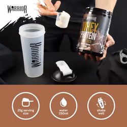 Warrior Whey Protein Powder 500g - Up to 36g* Protein per Shake ? Low Sugar - Muscle Growth and Recovery Drink - Amazing Taste - 20 Servings - GMP