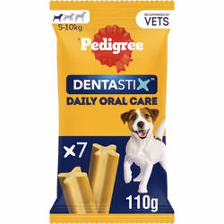 Pedigree Dentastix - Daily Dental Care Chews, Small Dog Treats from 5-10 kg, 10 Bags (10 x 110 g/Total of 70 Sticks)
