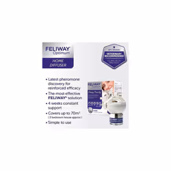FELIWAY Optimum diffuser & 30 day refill, the best solution to ease cat anxiety, cat conflict and stress in the home, 48 ml (Pack of 1)