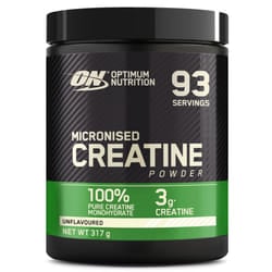 Optimum Nutrition Micronised Creatine Powder, 100% Pure Creatine Monohydrate Powder for Performance and Muscle Power, Unflavoured Shake, 93 Servings,