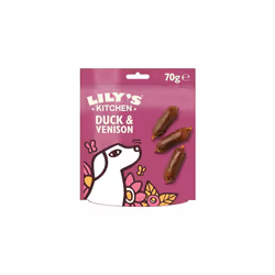 Lily's Kitchen Natural Dog Treats Multipack - Beef Mini Burgers, Duck and Venison Sausages, Chicken Bites & Chicken Jerky (8 x 70 g)