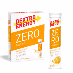 Dextro Energy Zero Calories I Recovery and Hydration Electrolyte Drink I Zero Effervescent Tablets I Orange | 3 Tubes, 60 Tab ...