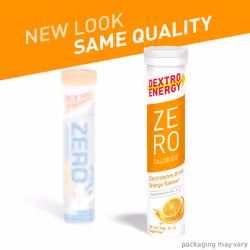 Dextro Energy Zero Calories I Recovery and Hydration Electrolyte Drink I Zero Effervescent Tablets I Orange | 3 Tubes, 60 Tablets |