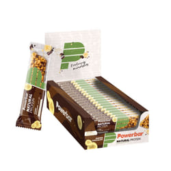 Power Barr Natural Protein Banana Chocolate 18x40g - Vegan Protein Bar + Natural Ingredients