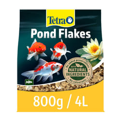 Tetra Pond Flake, Complete and Varied Fish Food for Young and Small Pond Fish, 4 Litre