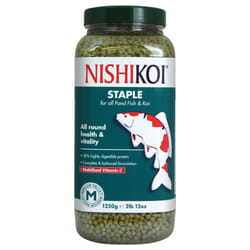 Nishikoi Staple Koi Fish Food, 1250g ? Complete Koi Food Pellets for Pond Fish ? Medium Pond Fish Food Pellets for All Round Health and Vitality