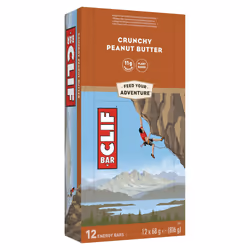 Clif Bars - Energy Bar / Nutritional Protein Bar - Crunchy Peanut Butter - Plant Based Protein - 12 x 68 g