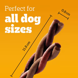 Pedigree Good Chew - Dog Treats - for Medium Adult Dogs - with Beef - 7 Chews (Pack of 12) 123g x 12