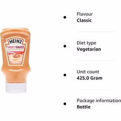 Heinz Saucy Sauce Mayo Ketchup Sauce, 425 g (Pack of 4)