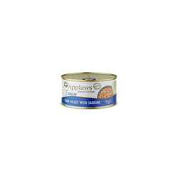 Applaws Natural Senior Wet Cat Food, Tuna with Sardines in a Soft Mousse 70g Tin(Pack of 24 x 70g Tins)