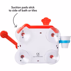 Nuby Ice Cream Shop Bubble Machine, Bath Toy for Toddlers from 3 Year Olds and Older Foam Cone Ice Cream Maker Bath Wall Toy Red