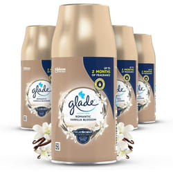 Glade Automatic Air Freshener Refills Room Spray/ outdoor Eliminator Vanilla Blossom 4 Refills (4 x 269 ml) Packaging May Vary