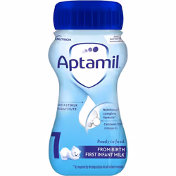 Aptamil 1 First Infant Baby Milk Ready to Use Liquid Formula, from Birth, 200 ml (Pack of 12)