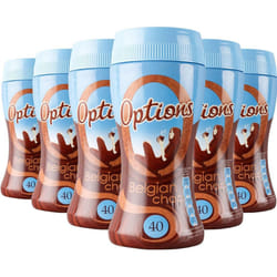 Options Belgian Hot Chocolate Drink (Multipack of 6 x 220g Jars)