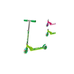 EVO Childrens Light Up Inline Scooter | Kids Push 2 Wheeled Scooter With Adjustable Handle Height | Easy Foldable Kids' Scooter For Boys And Girls|