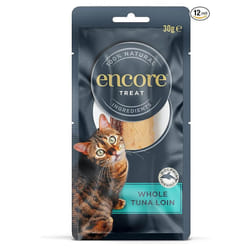 Encore 100% Natural Cat Treats, Whole Tuna Loin Cat Snack, 30g (Pack of 12)