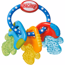 Nuby IcyBite Keys Soothing Teether Multiple Teething Surfaces Refrigerator Safe Suitable from 3 Months Plus
