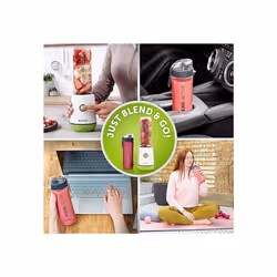 BREVILLE Blend Active Personal Blender/Smoothie Maker 2 Portable Blend Active Bottles (600ml) Leak Proof Lids White & Green