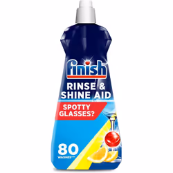 Finish Dishwasher Rinse & Shine Aid Lemon 400ml  For Drier Glasses, Spot Prevention