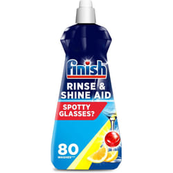 Finish Dishwasher Rinse & Shine Aid Lemon 400ml  For Drier Glasses, Spot Prevention