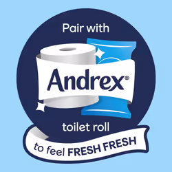 Andrex Classic Clean Washlets Flushable Toilet Tissue Wet Wipes Water-Biodegradable Plastic-Free Use regular Roll Shower Fresh 36 Count  Pack of 12