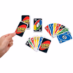 Mattel Games UNO Classic Card Game for Kids and Adults for Family Game Night Use as a Travel Game Engaging Gift Kids 2 to 10 Players Ages 7 and Up