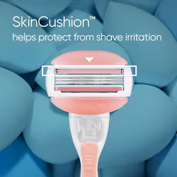 Gillette Venus ComfortGlide Spa Breeze Women's Razor +, 3 2-In-1 Razor Blade Refills, with Shaving Gel Bars (Packaging May Vary)