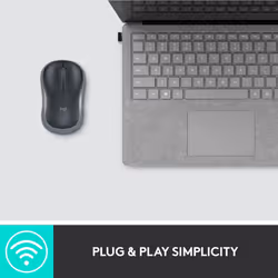 Logitech M185 Wireless Mouse 2.4GHz with USB Mini Receiver 12 Month Battery Life 1000 DPI Optical Tracking Ambidextrous Compatible with PC Mac Laptop