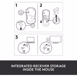 Logitech M185 Wireless Mouse 2.4GHz with USB Mini Receiver 12 Month Battery Life 1000 DPI Optical Tracking Ambidextrous Compatible with PC Mac Laptop