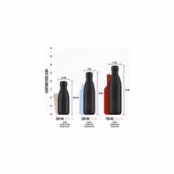 Chilly's Water Bottle - Stainless Steel and Reusable - Leak Proof, Sweat Free - All Black - 500ml