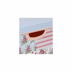 Curver Stockholm Patchwork Kitchen, Living room, Bathroom, Bedroom, Utility Large Rectangular Deco Storage Box 22 Litres - Pink
