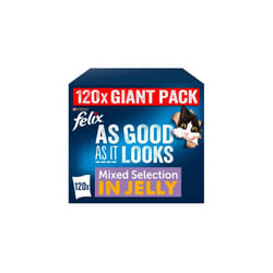 Felix As Good As It Looks Cat Food Mixed, 100 g (Pack of 120)