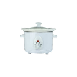 STATUS Austin Round Slow Cooker | 1.5L Slow Cooker Small | 120W White | AUSTIN1PKB4